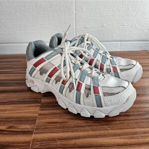 K-Swiss Women's ST429 low Sneaker white/Abyss/Coral Blush size 6.5 Shoes